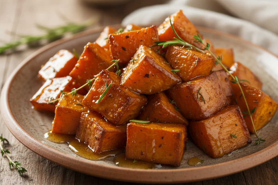 Honey Roasted sweet potatoes