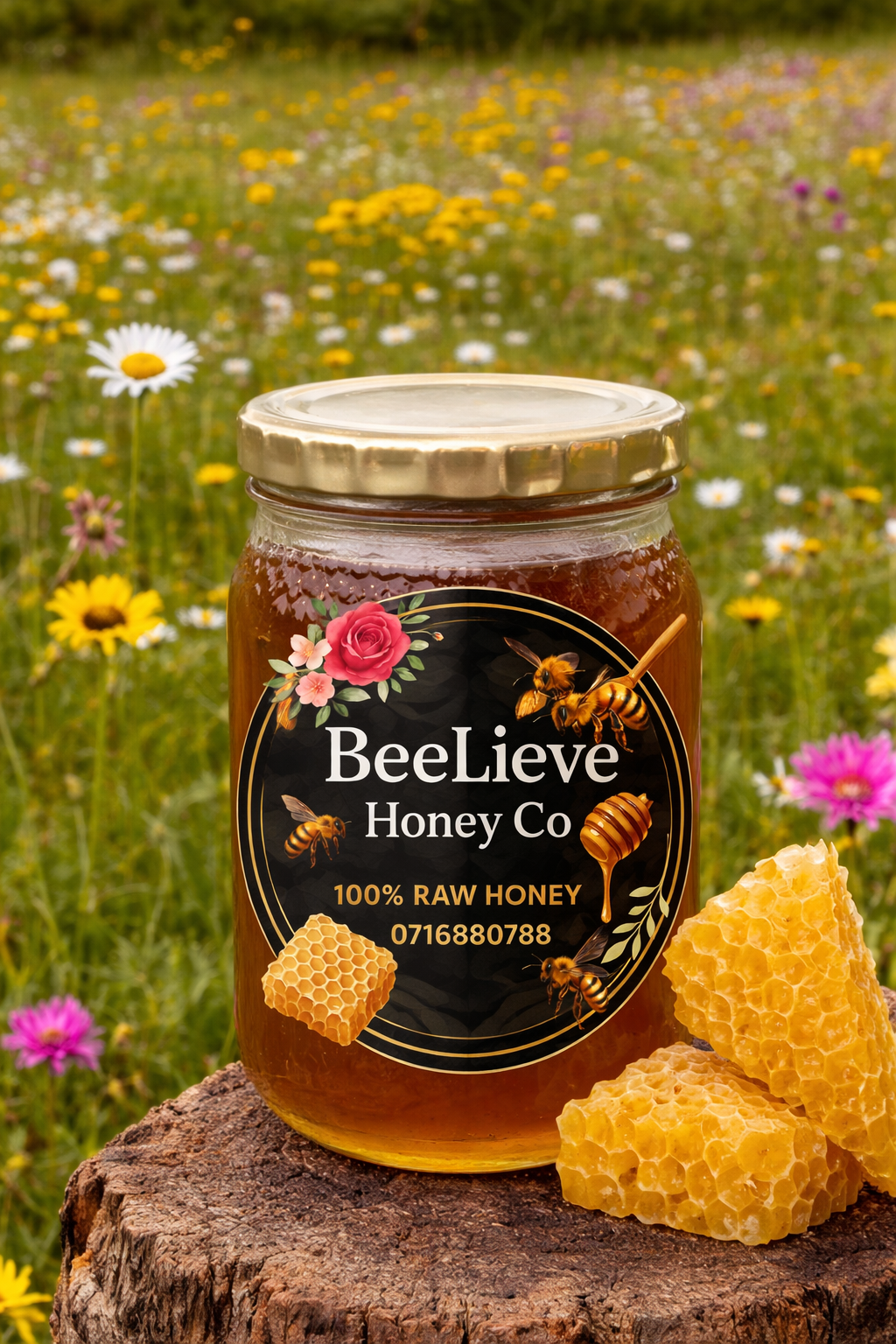 500g Raw Wildflower Honey