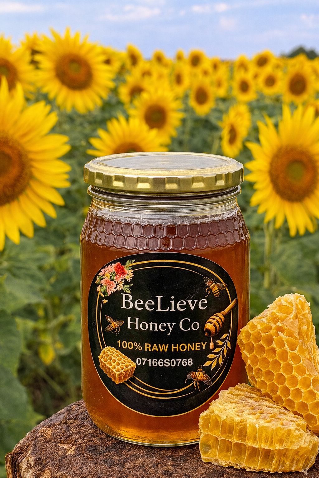 500g Raw Sunflower Honey